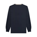 Navy-Stone - Back - Lambretta Mens Tipped Knitted Jumper