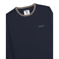 Navy-Stone - Side - Lambretta Mens Tipped Knitted Jumper