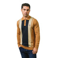 Black-Stone - Lifestyle - Lambretta Mens AW25 Vintage Panelled Long-Sleeved Polo Shirt