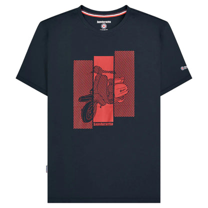 Navy - Front - Lambretta Mens Scooter T-Shirt