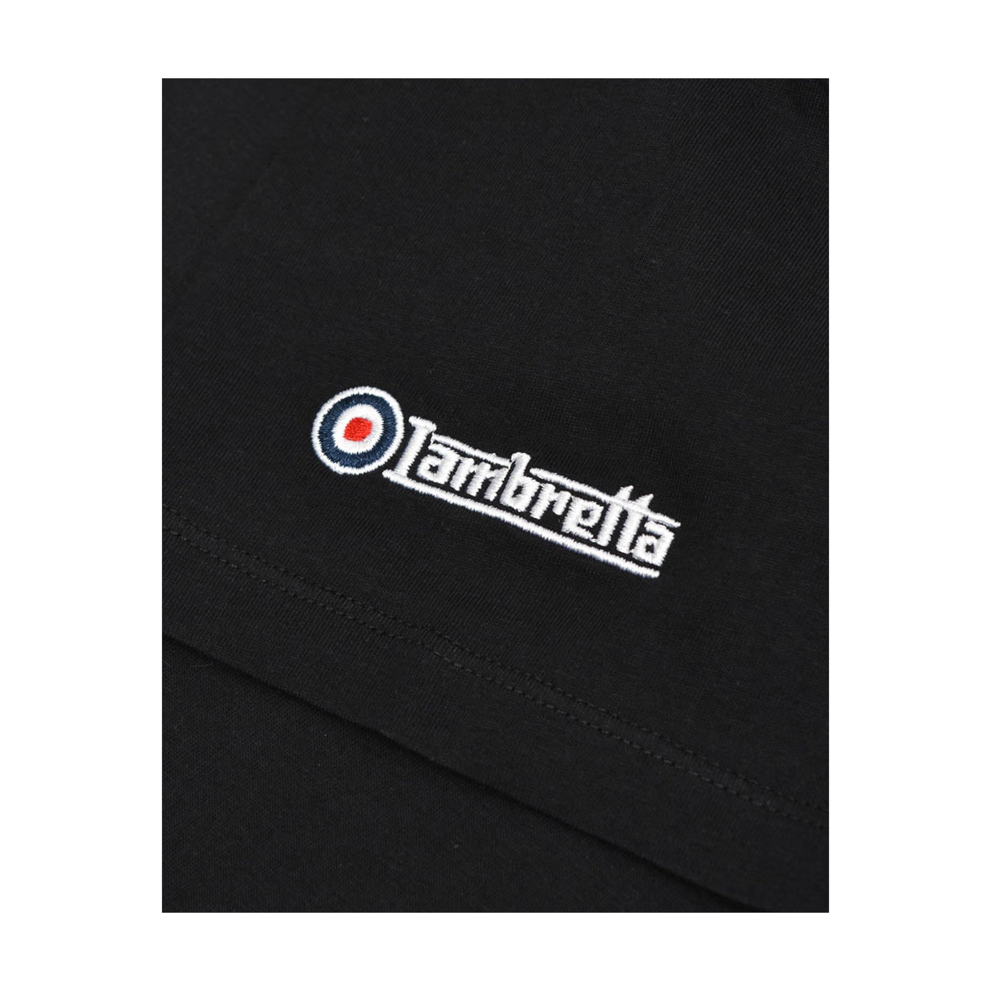 Black - Side - Lambretta Mens Box Logo T-Shirt