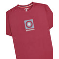 Burgundy - Side - Lambretta Mens Box Logo T-Shirt