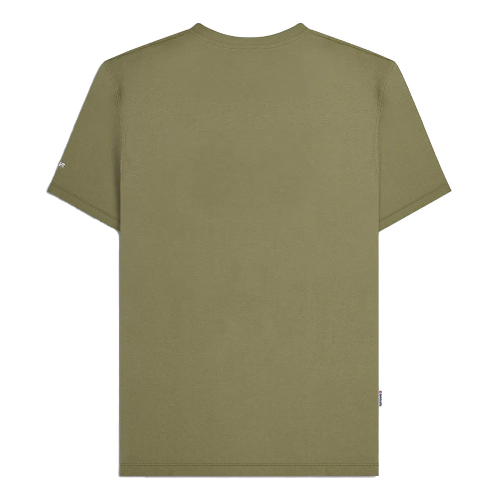 Khaki Green - Back - Lambretta Mens Box Logo T-Shirt