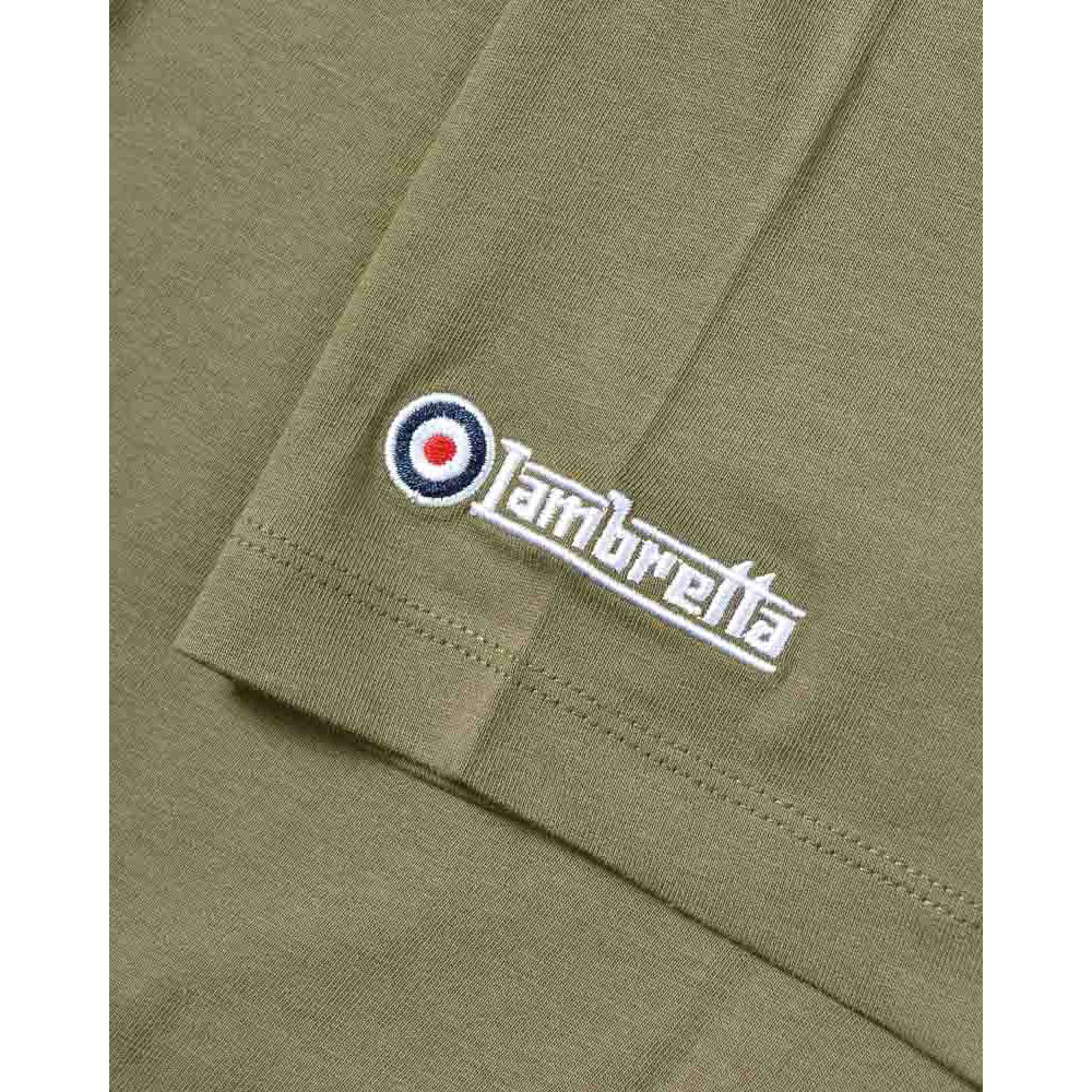 Khaki Green - Lifestyle - Lambretta Mens Box Logo T-Shirt