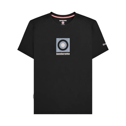Black - Front - Lambretta Mens Box Logo T-Shirt