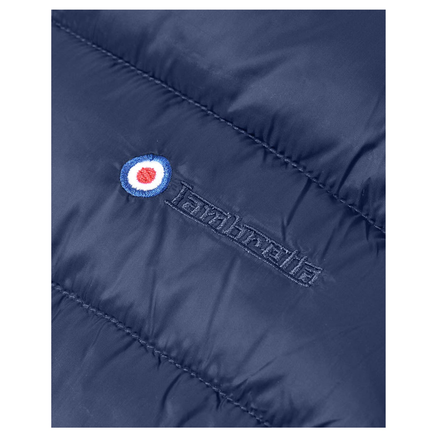 Navy - Side - Lambretta Mens AW25 Hooded Puffer Jacket