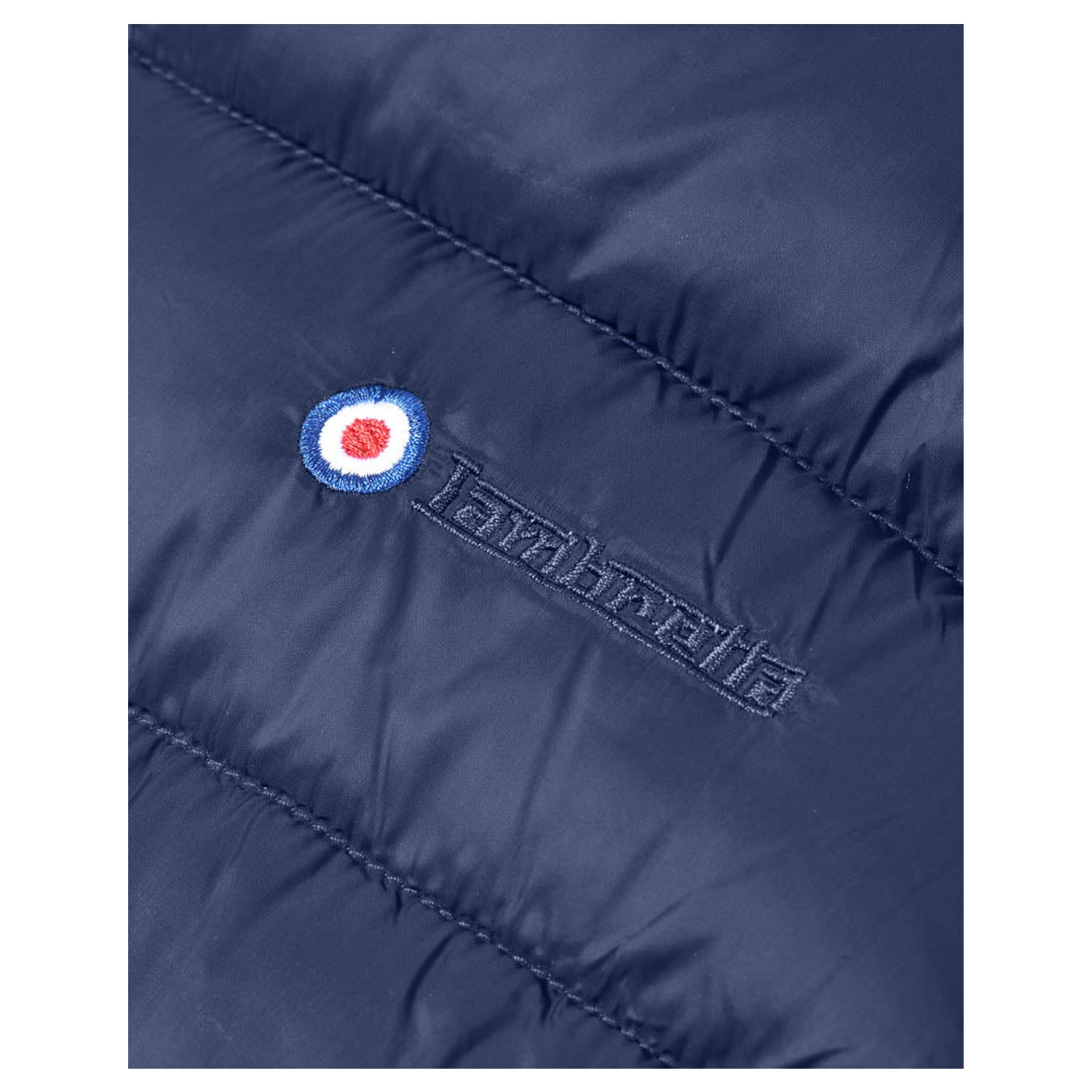 Navy - Side - Lambretta Mens AW25 Hooded Puffer Jacket