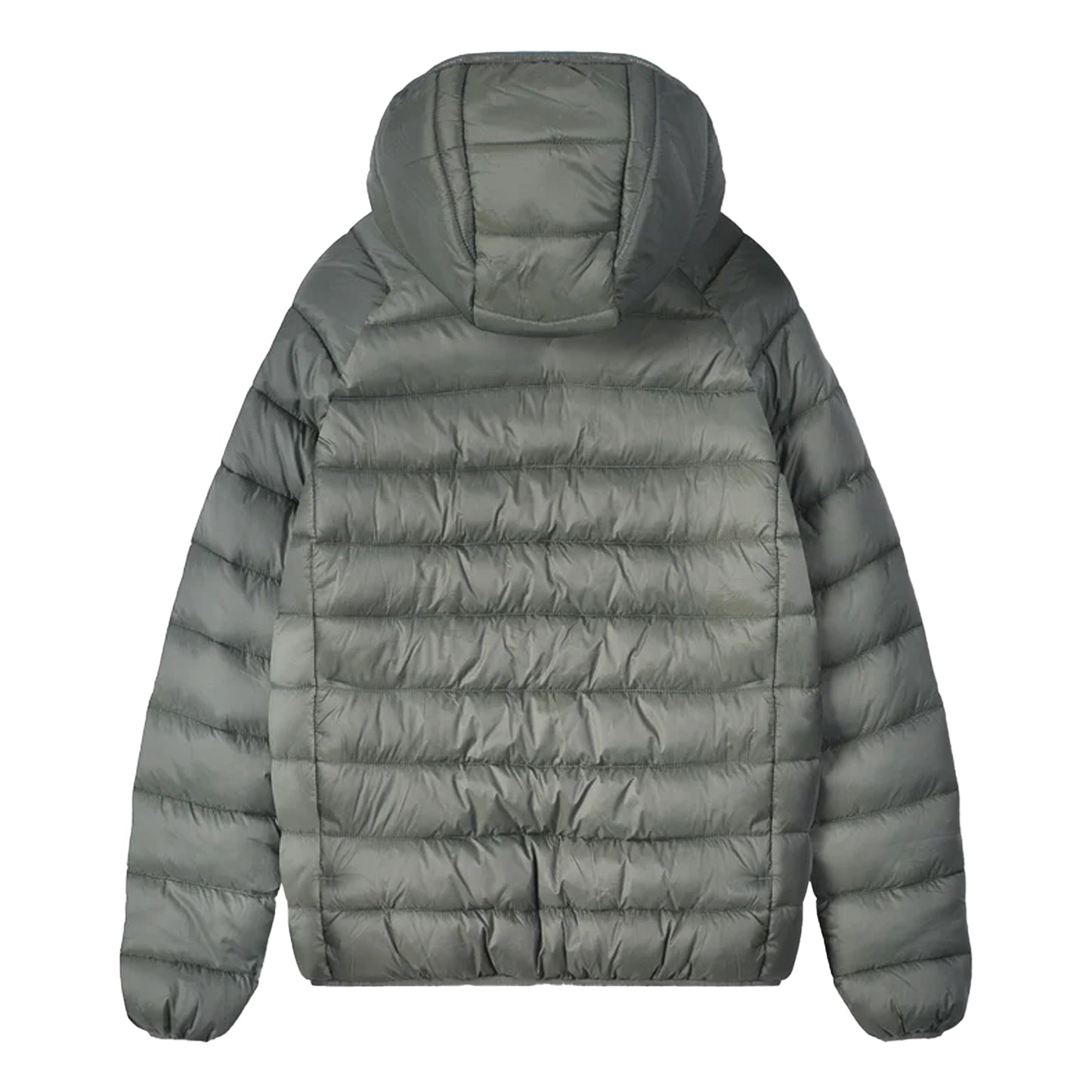 Khaki Green - Back - Lambretta Mens AW25 Hooded Puffer Jacket