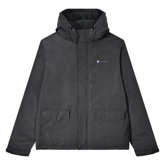 Black - Front - Lambretta Mens AW25 Hooded Padded Jacket