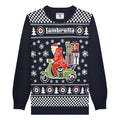 Navy - Front - Lambretta Mens AW25 Scooter Christmas Jumper