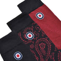 Black-Wine - Back - Lambretta Mens Paisley Socks (Pack of 3)
