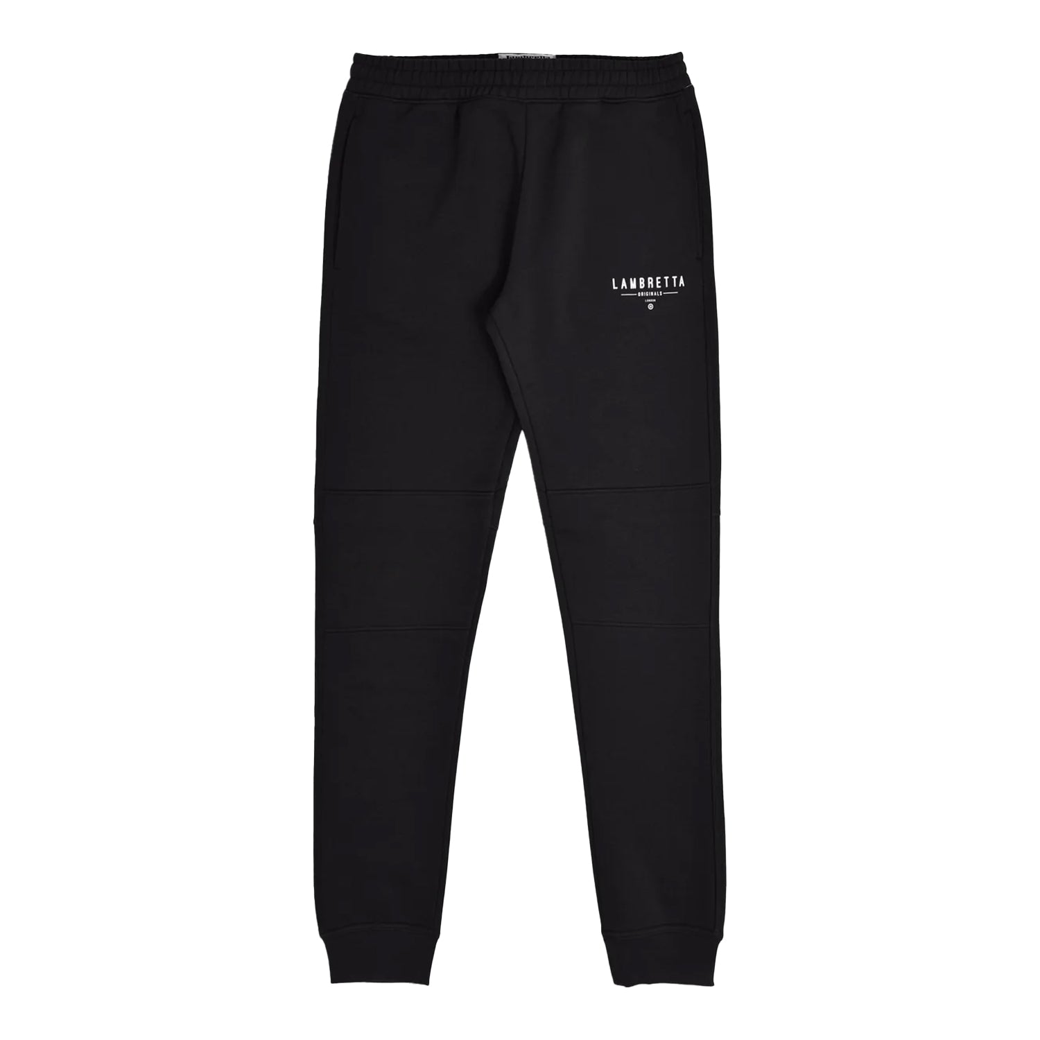 Black - Front - Lambretta Mens Logo Slim Leg Jogging Bottoms
