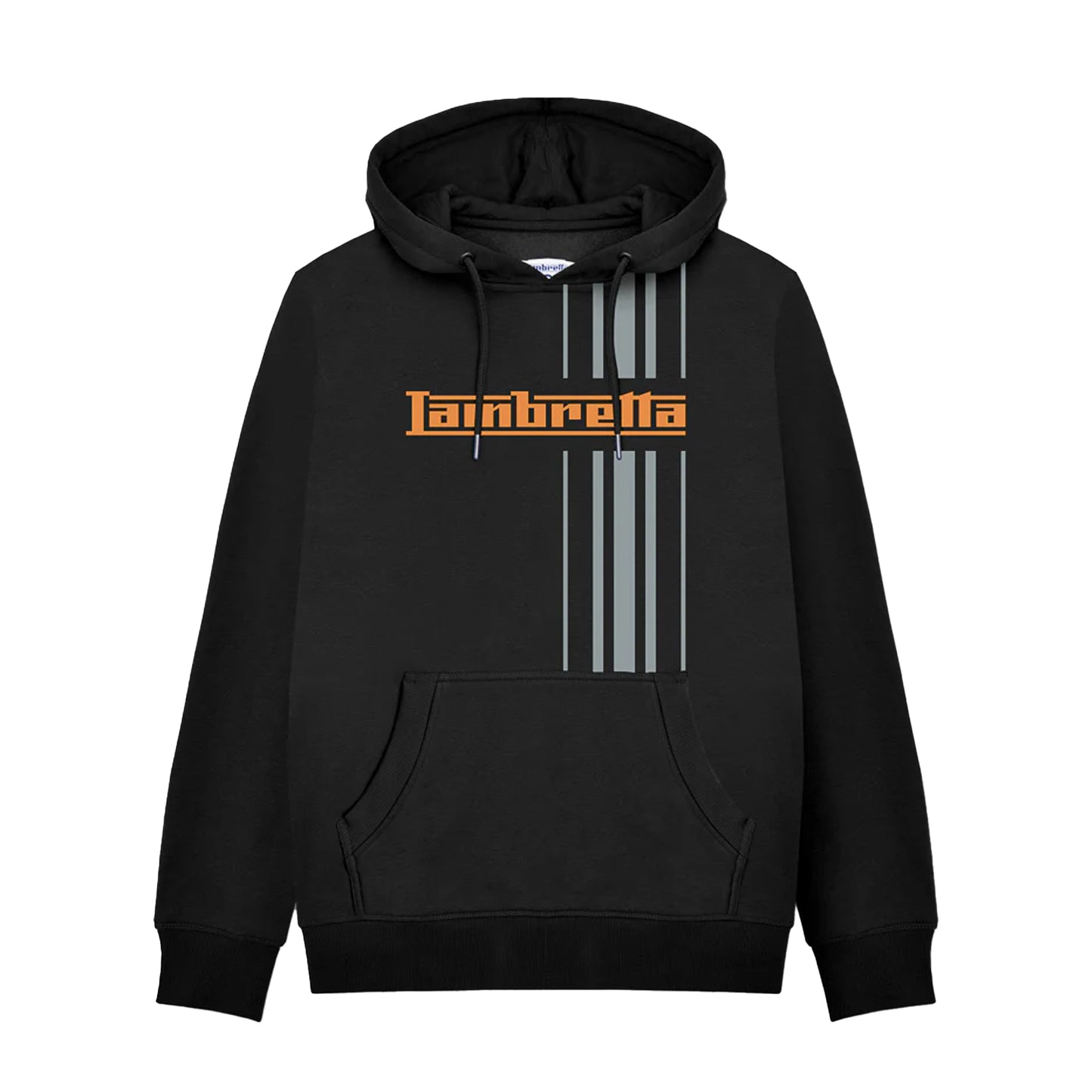 Black - Front - Lambretta Mens AW25 Striped Hoodie