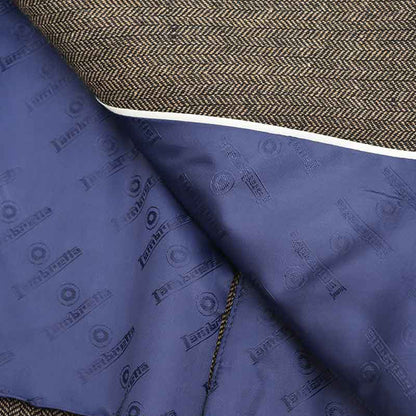 Brown - Lifestyle - Lambretta Mens Morgan Herringbone Blazer