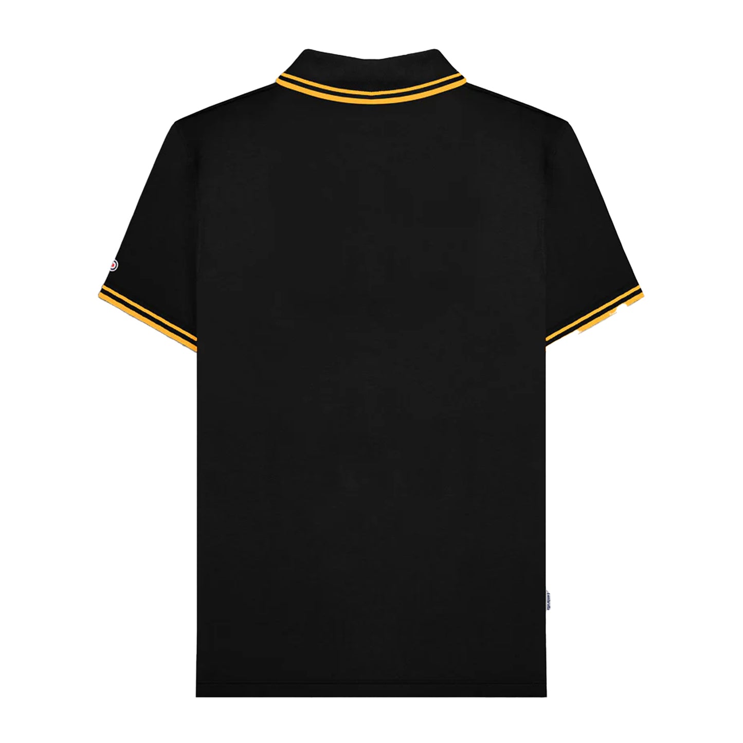 Black-Gold - Back - Lambretta Mens Tipped Big & Tall Polo Shirt