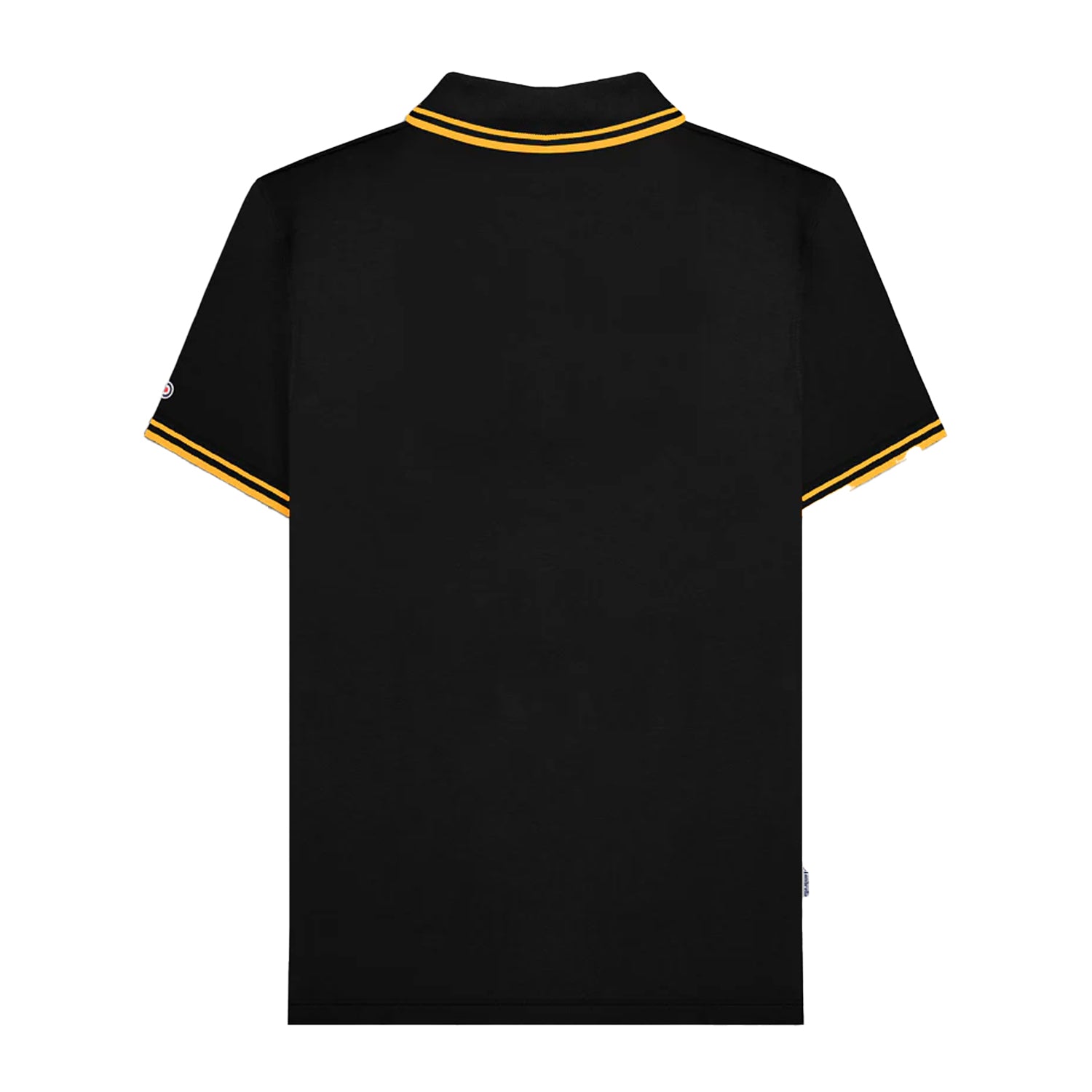 Black-Gold - Back - Lambretta Mens Tipped Big & Tall Polo Shirt