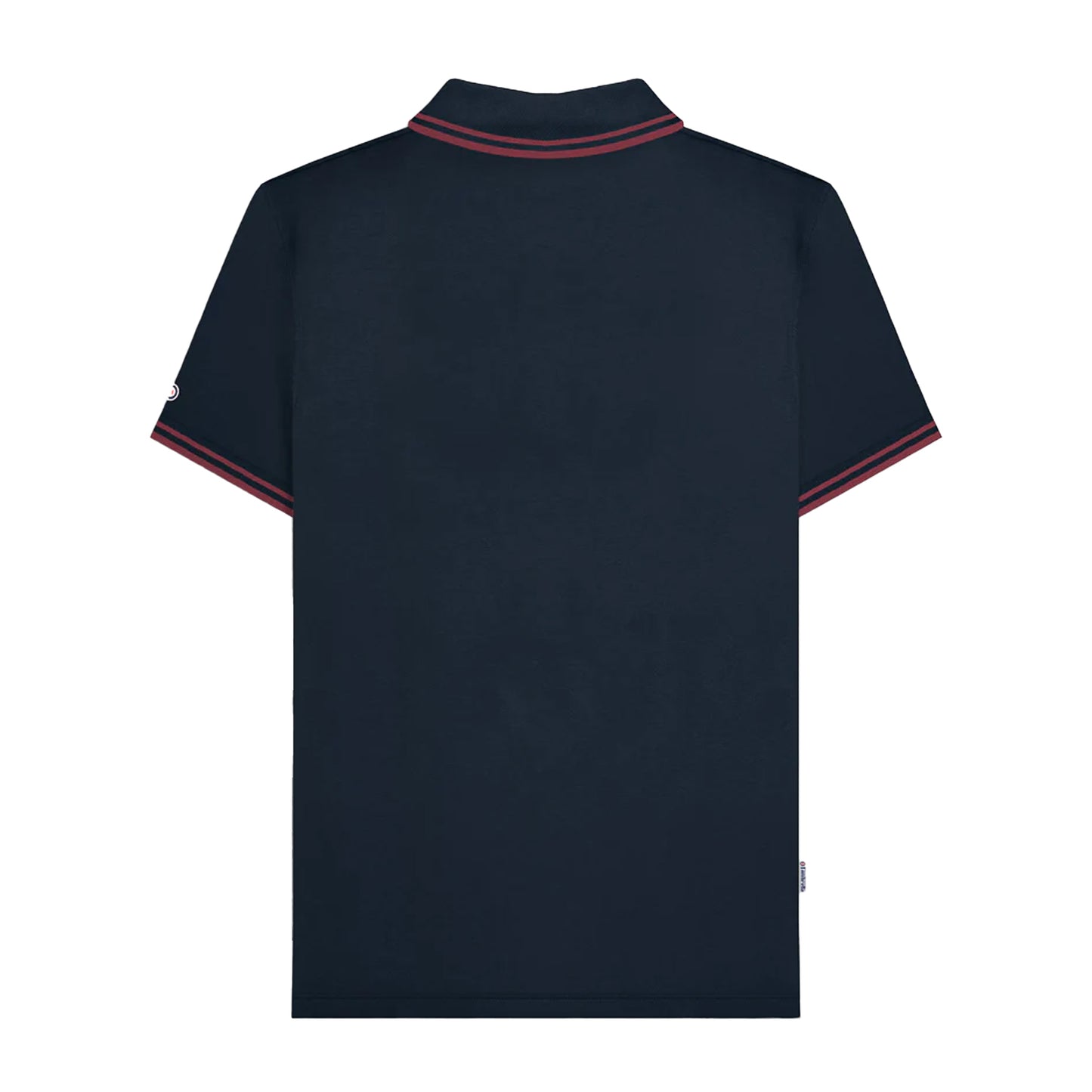 Dark Navy-Burgundy - Back - Lambretta Mens Tipped Big & Tall Polo Shirt