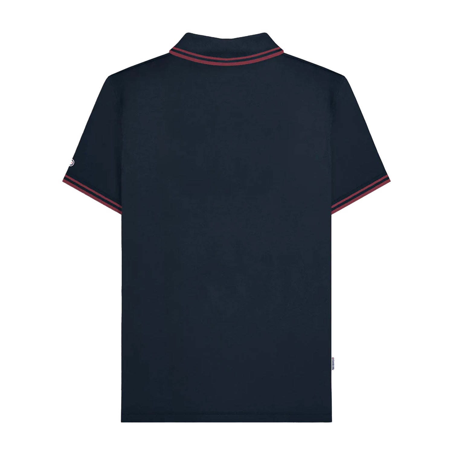 Dark Navy-Burgundy - Back - Lambretta Mens Tipped Big & Tall Polo Shirt