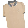 Stone-Iron - Side - Lambretta Mens Contrast Tipped Polo Shirt