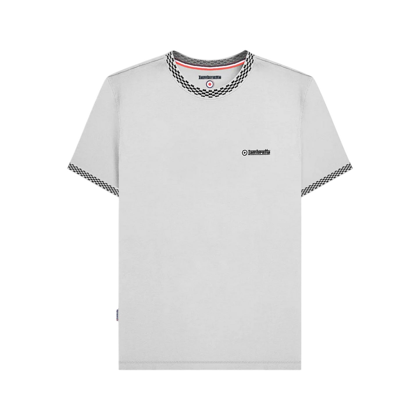 White - Front - Lambretta Mens Two Tone Ringer T-Shirt