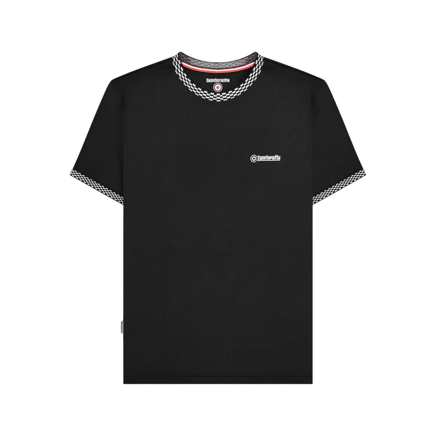 Black - Front - Lambretta Mens Two Tone Ringer T-Shirt