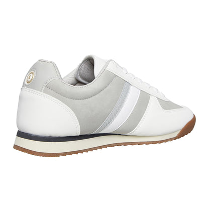 White-Grey - Side - Lambretta Mens Diego Trainers