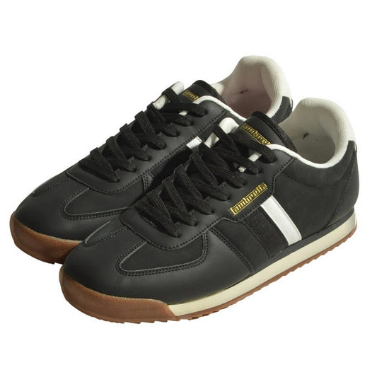 Black-White - Front - Lambretta Mens Diego Trainers