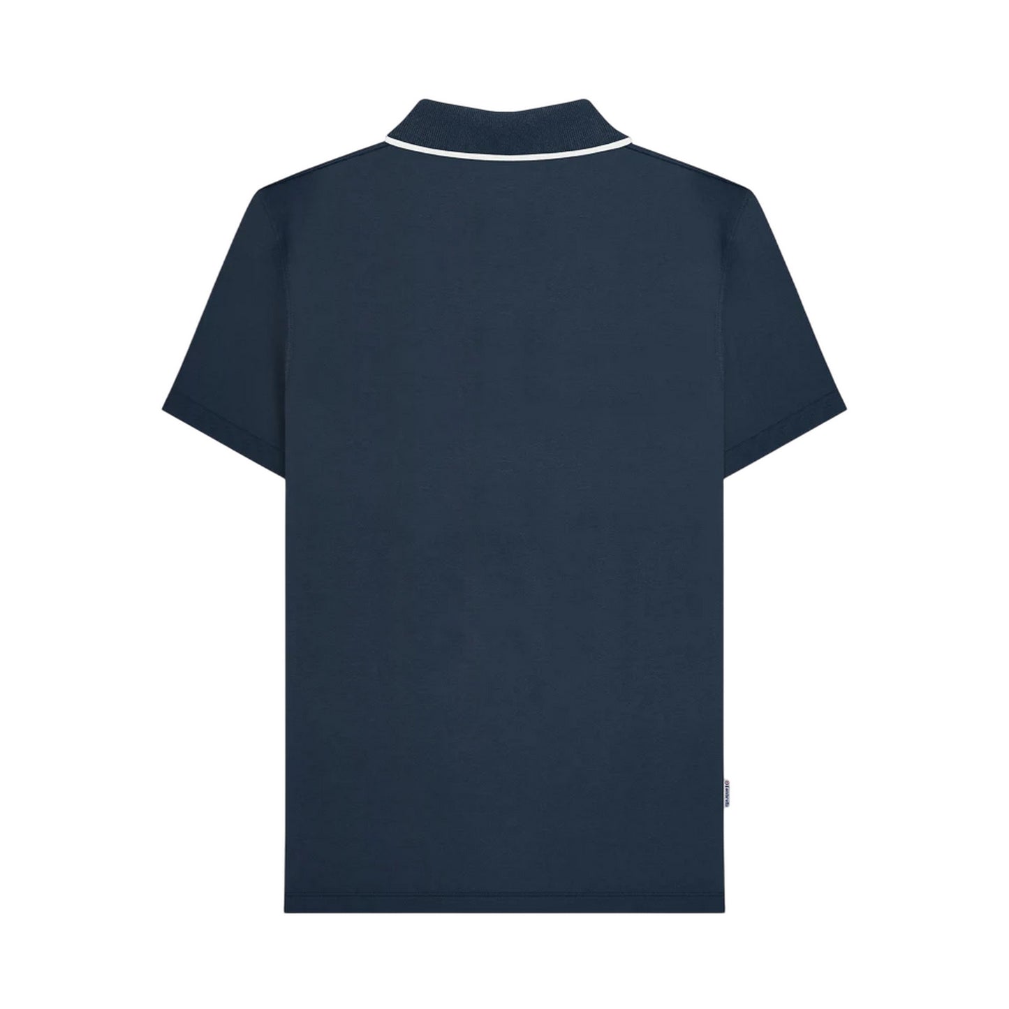 Navy - Back - Lambretta Mens Gingham Polo Shirt