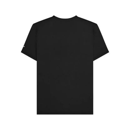 Black - Back - Lambretta Mens Striped Two Tone T-Shirt