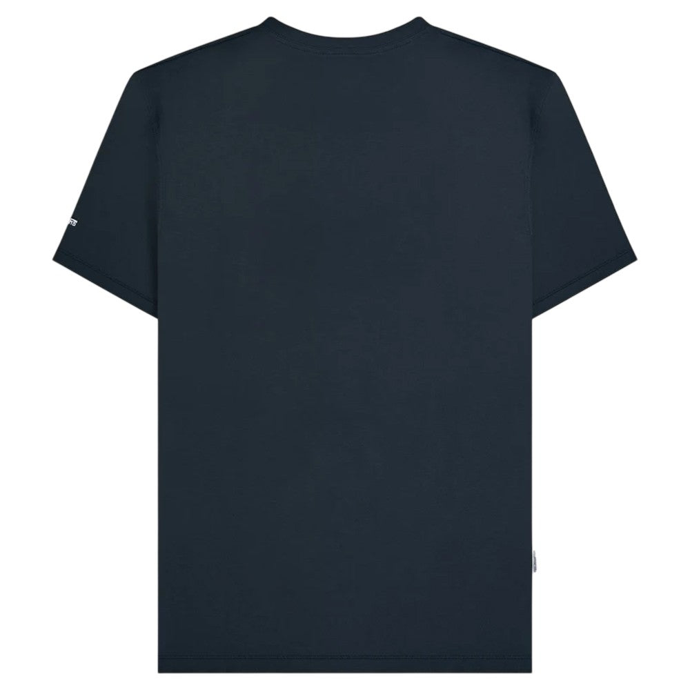 Navy-Smoke Blue - Back - Lambretta Mens Racing Stripe T-Shirt