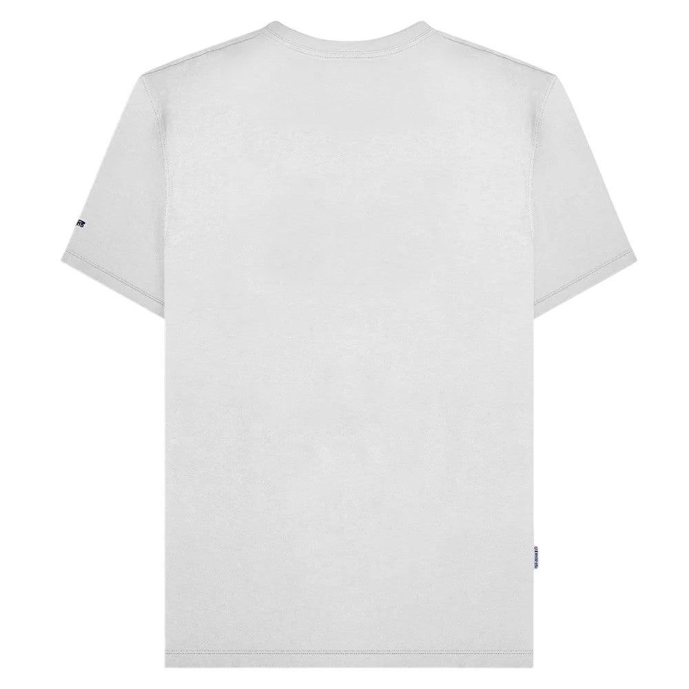 White-Navy-Grey - Back - Lambretta Mens Racing Stripe T-Shirt