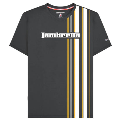 Iron-Gold - Front - Lambretta Mens Racing Stripe T-Shirt