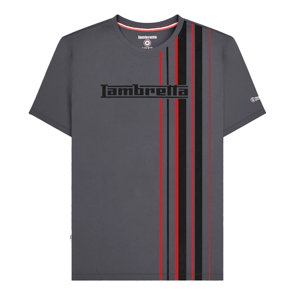 Iron - Front - Lambretta Mens Racing Stripe T-Shirt