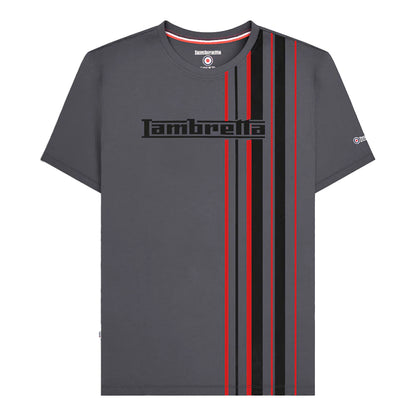 Iron - Front - Lambretta Mens Racing Stripe T-Shirt