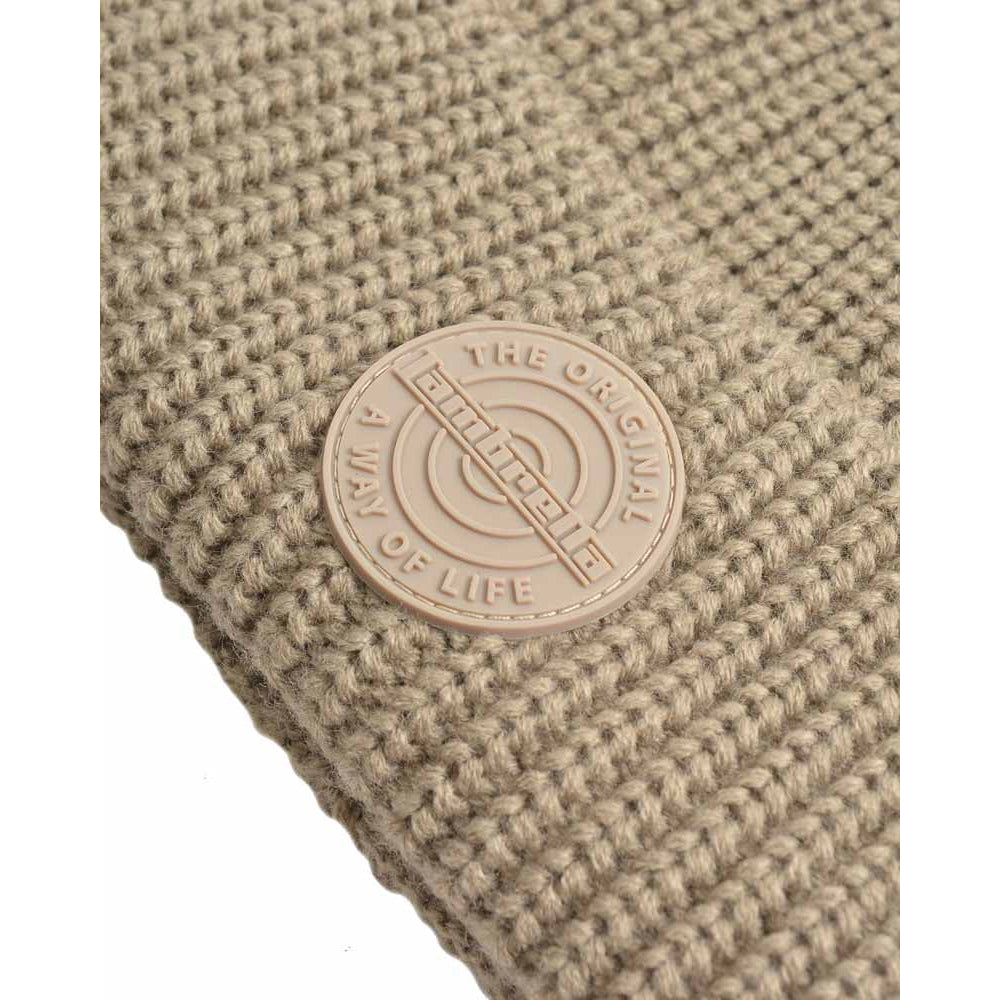 Stone - Side - Lambretta Logo Fleece Beanie