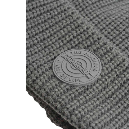 Charcoal - Side - Lambretta Logo Fleece Beanie