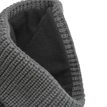 Charcoal - Lifestyle - Lambretta Logo Fleece Beanie