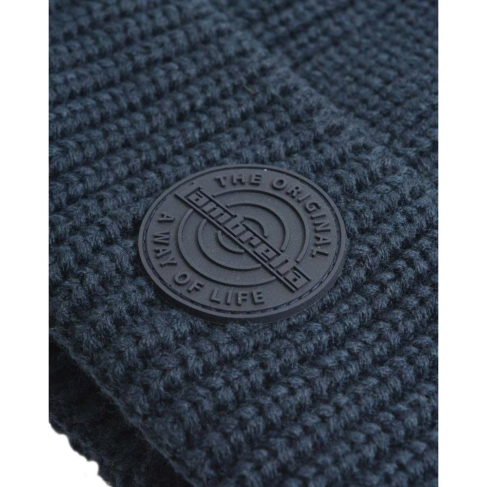 Navy - Side - Lambretta Logo Fleece Beanie