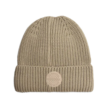 Stone - Front - Lambretta Logo Fleece Beanie