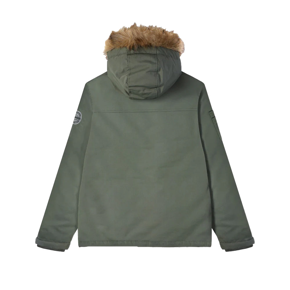Khaki Green - Back - Lambretta Mens AW25 Utility Parka