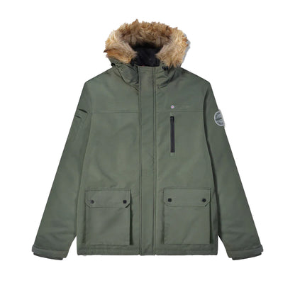 Khaki Green - Front - Lambretta Mens AW25 Utility Parka