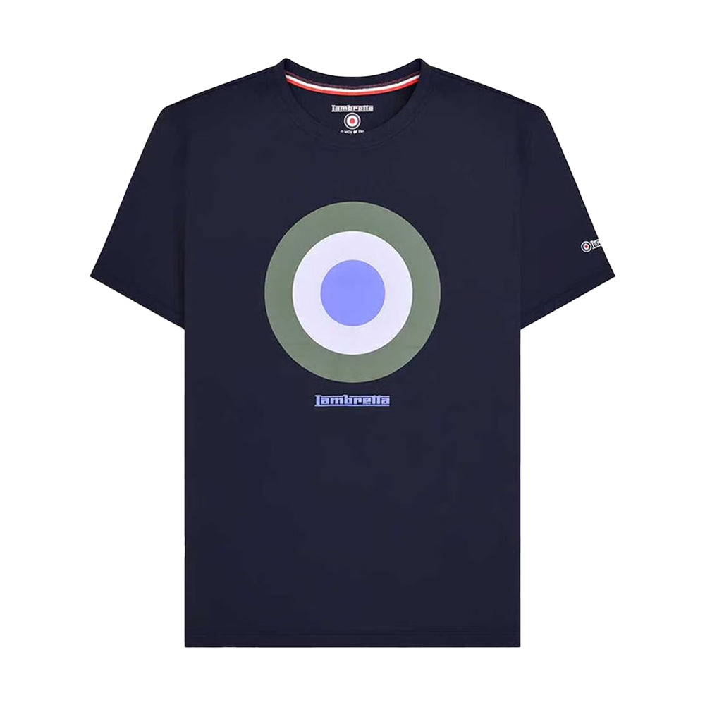 Navy - Front - Lambretta Mens Target T-Shirt