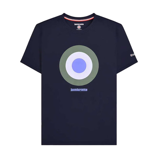 Navy - Front - Lambretta Mens Target T-Shirt