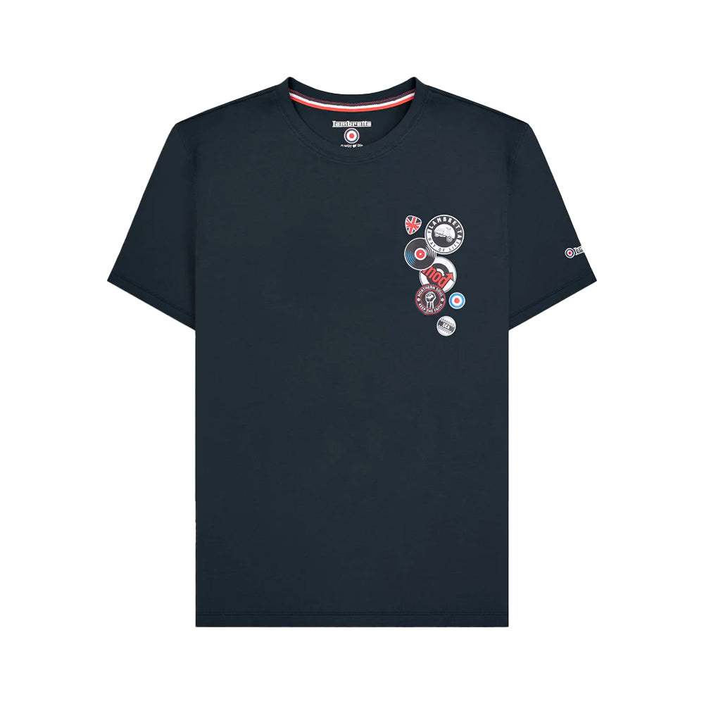 Navy - Front - Lambretta Mens Badge Big & Tall T-Shirt