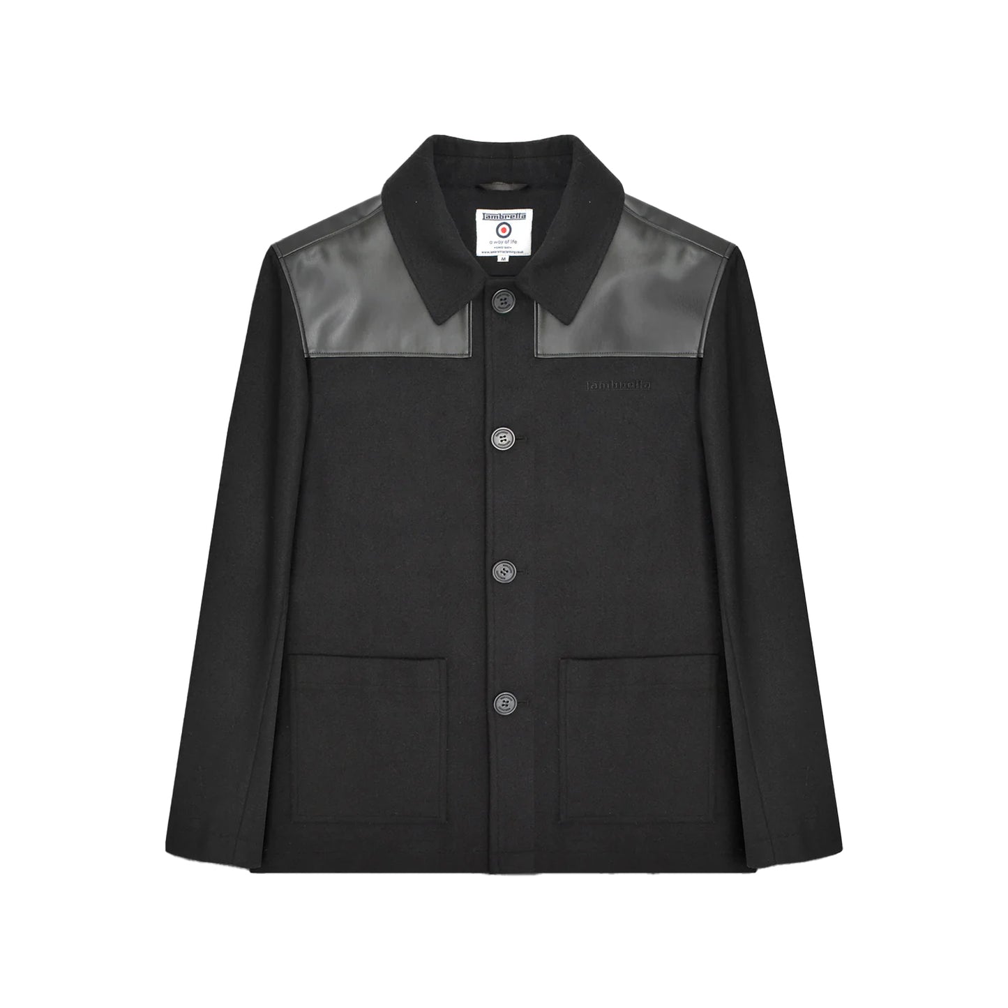 Black - Front - Lambretta Mens Donkey Jacket