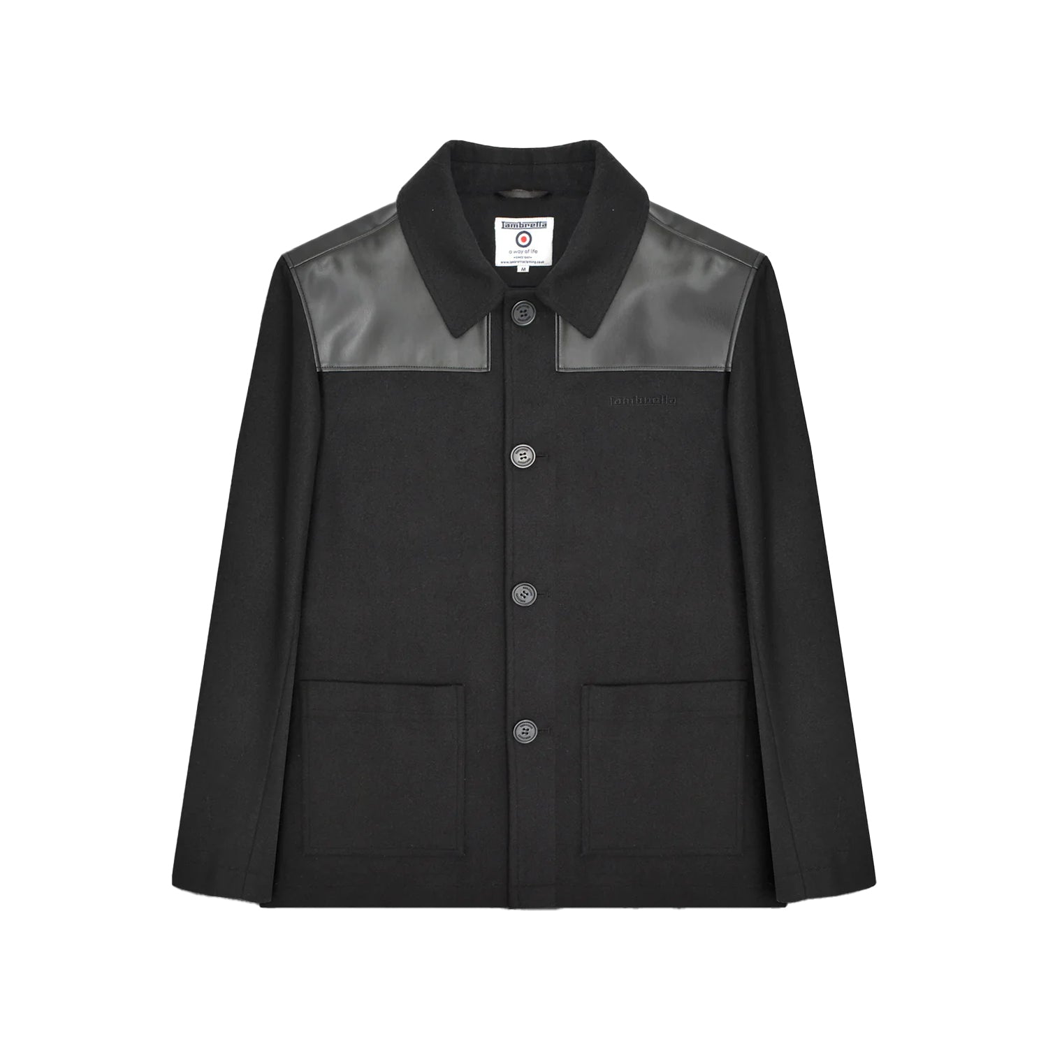 Black - Front - Lambretta Mens Donkey Jacket