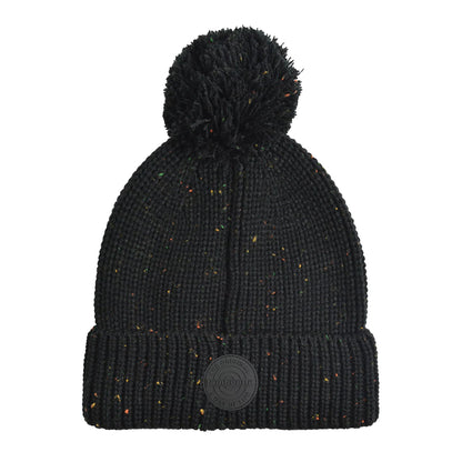 Black - Front - Lambretta Logo Bobble Beanie