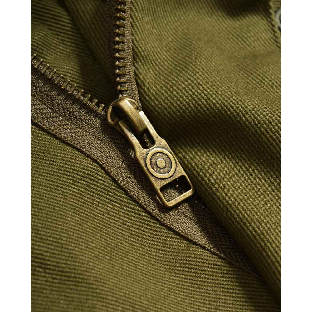 Khaki Green - Pack Shot - Lambretta Mens Cotton Canvas Parka