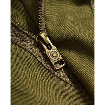 Khaki Green - Pack Shot - Lambretta Mens Cotton Canvas Parka