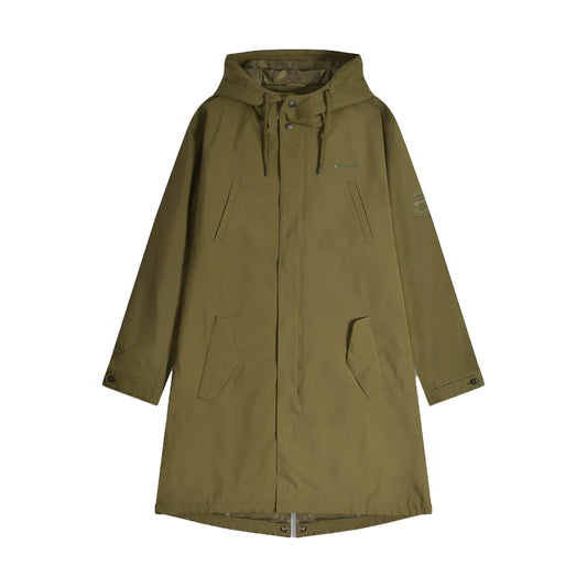 Khaki Green - Front - Lambretta Mens Ripstop Waterproof Parka